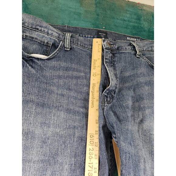 Nautica Jeans Size 40x30 Mens Blue Pants Stretch Loose Baggy Relaxed Straight - Picture 8 of 14